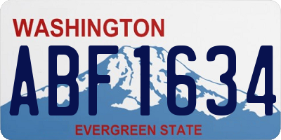 WA license plate ABF1634