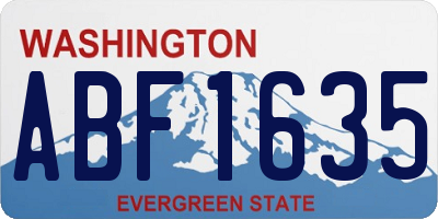 WA license plate ABF1635