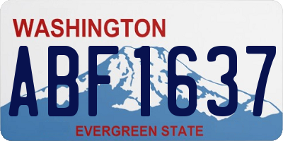 WA license plate ABF1637