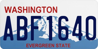 WA license plate ABF1640