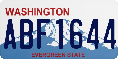 WA license plate ABF1644