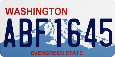 WA license plate ABF1645