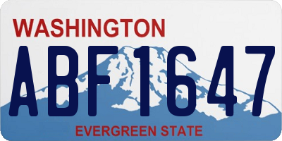 WA license plate ABF1647
