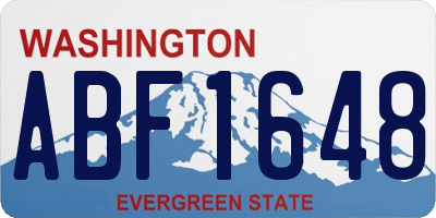 WA license plate ABF1648