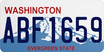 WA license plate ABF1659