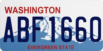 WA license plate ABF1660