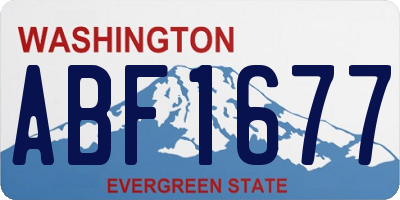 WA license plate ABF1677