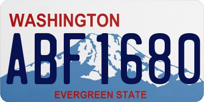 WA license plate ABF1680