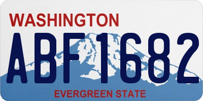 WA license plate ABF1682