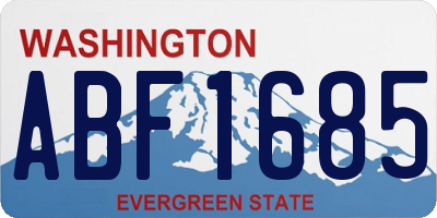 WA license plate ABF1685
