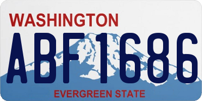 WA license plate ABF1686