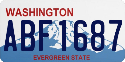 WA license plate ABF1687