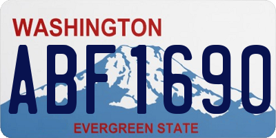 WA license plate ABF1690