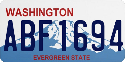 WA license plate ABF1694