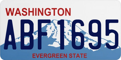 WA license plate ABF1695
