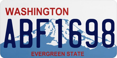 WA license plate ABF1698