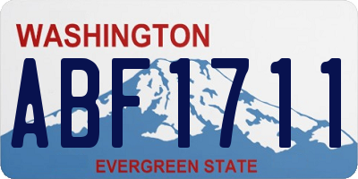 WA license plate ABF1711