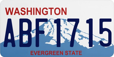 WA license plate ABF1715