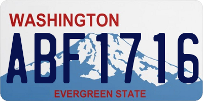 WA license plate ABF1716
