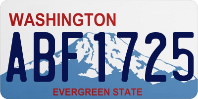 WA license plate ABF1725