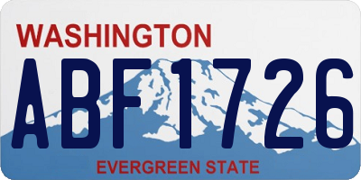 WA license plate ABF1726