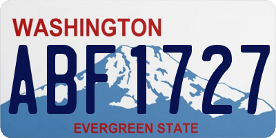 WA license plate ABF1727