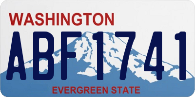 WA license plate ABF1741