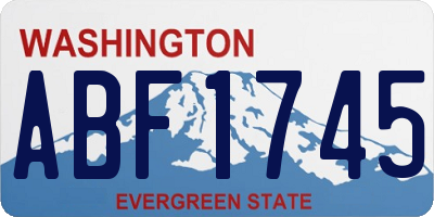 WA license plate ABF1745