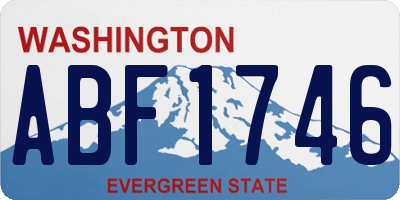 WA license plate ABF1746