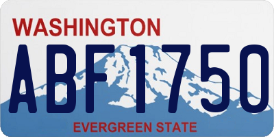 WA license plate ABF1750