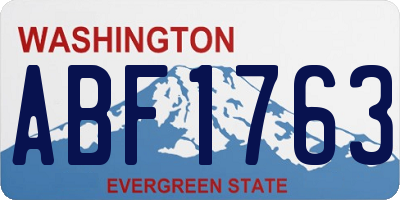 WA license plate ABF1763