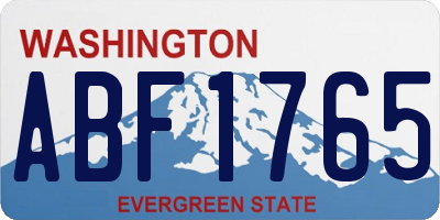 WA license plate ABF1765