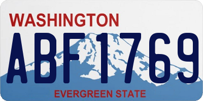 WA license plate ABF1769
