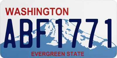 WA license plate ABF1771