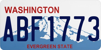 WA license plate ABF1773