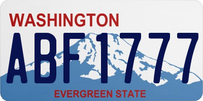 WA license plate ABF1777
