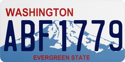 WA license plate ABF1779