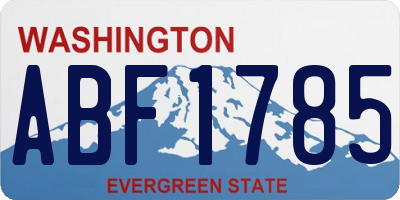 WA license plate ABF1785