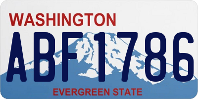 WA license plate ABF1786