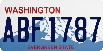 WA license plate ABF1787
