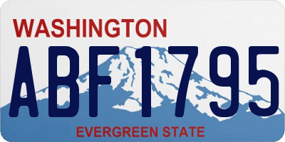 WA license plate ABF1795