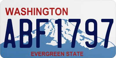 WA license plate ABF1797