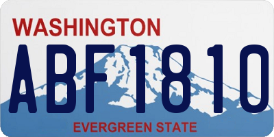 WA license plate ABF1810