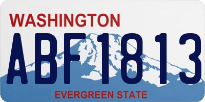 WA license plate ABF1813