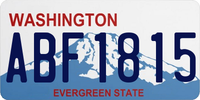 WA license plate ABF1815
