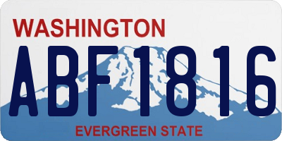 WA license plate ABF1816