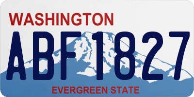 WA license plate ABF1827
