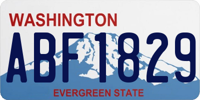 WA license plate ABF1829