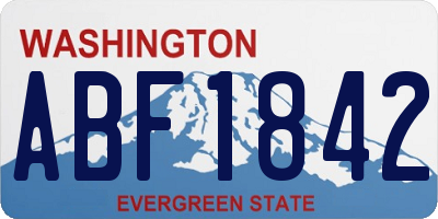 WA license plate ABF1842