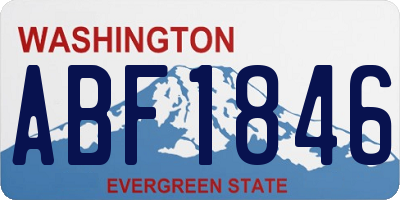 WA license plate ABF1846